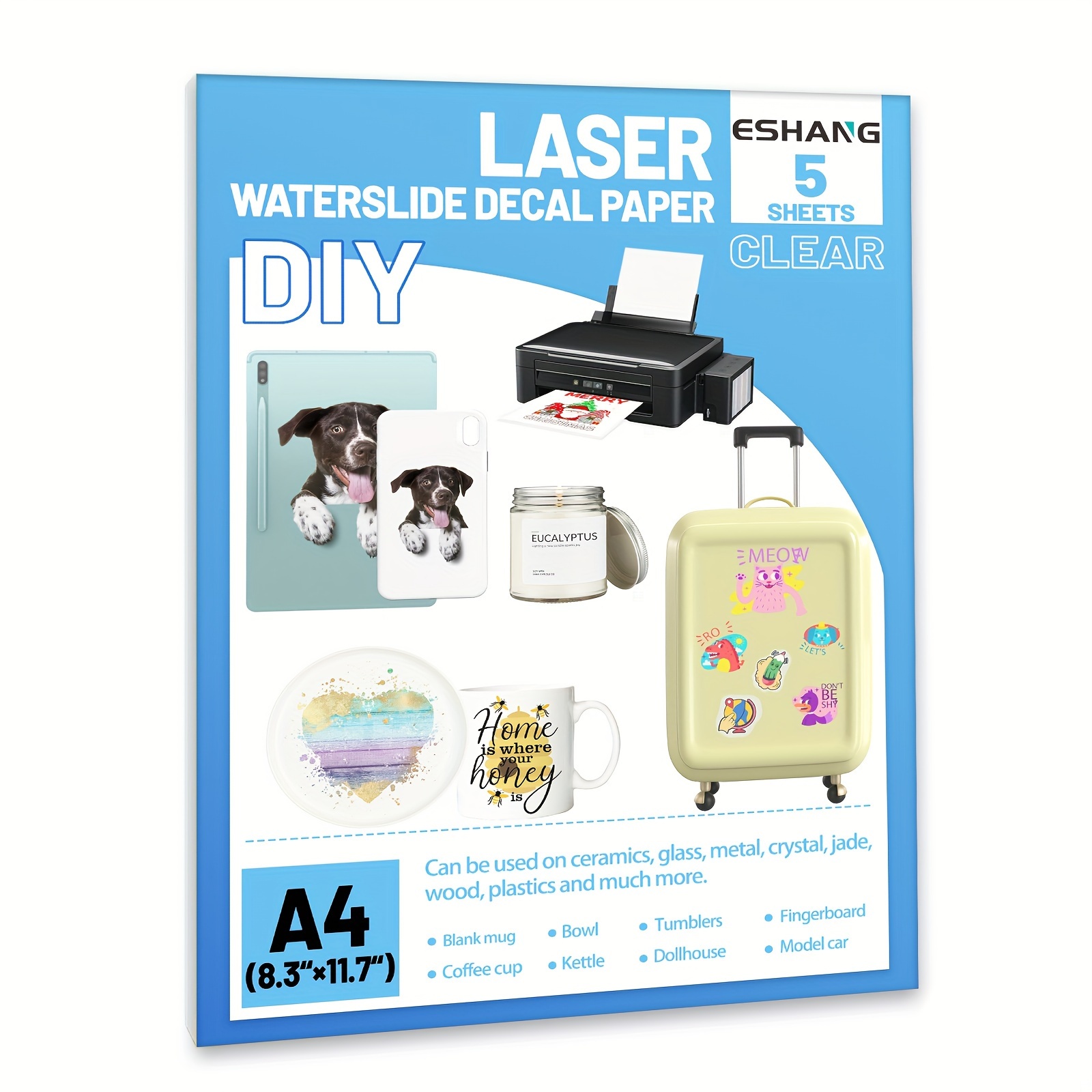 Ink Blotter Paper - 5 أوراق A4 من ورق الطباعة