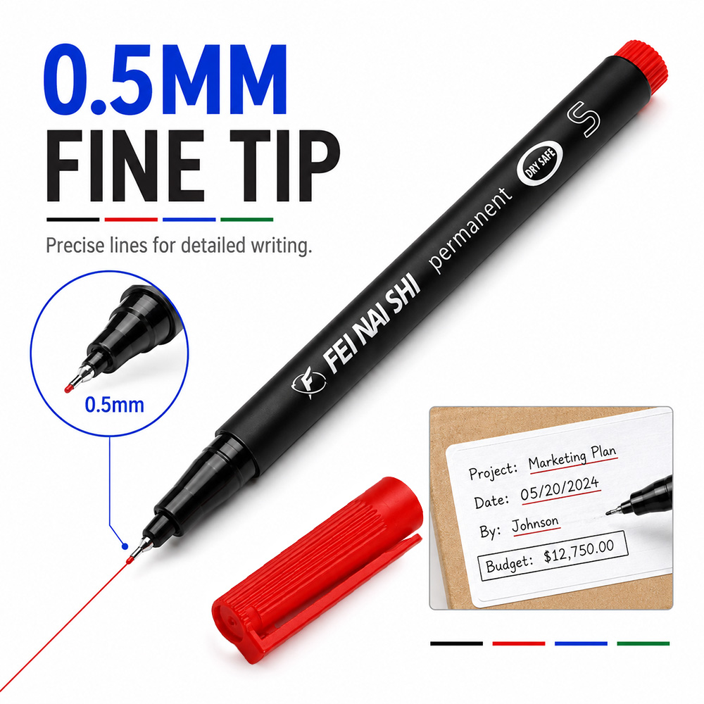 4/12 قطعة أقلام تحديد دائمة بر - مراجعة Correction Pen Fine وسعره