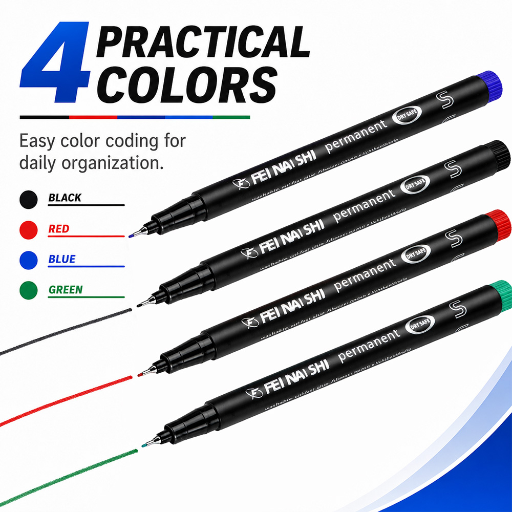4/12 قطعة أقلام تحديد دائمة بر - مراجعة Correction Pen Fine وسعره