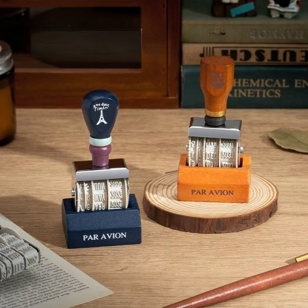 الرجعية خشبية الأسطوانة تاريخ  - مراجعة Rubber Date Stamp وسعره