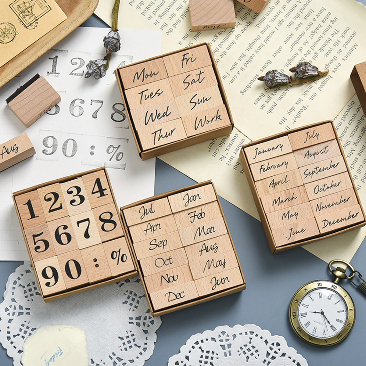 ختم خشبي مطاطي للتاريخ، 12 شهر - مراجعة Rubber Date Stamp وسعره