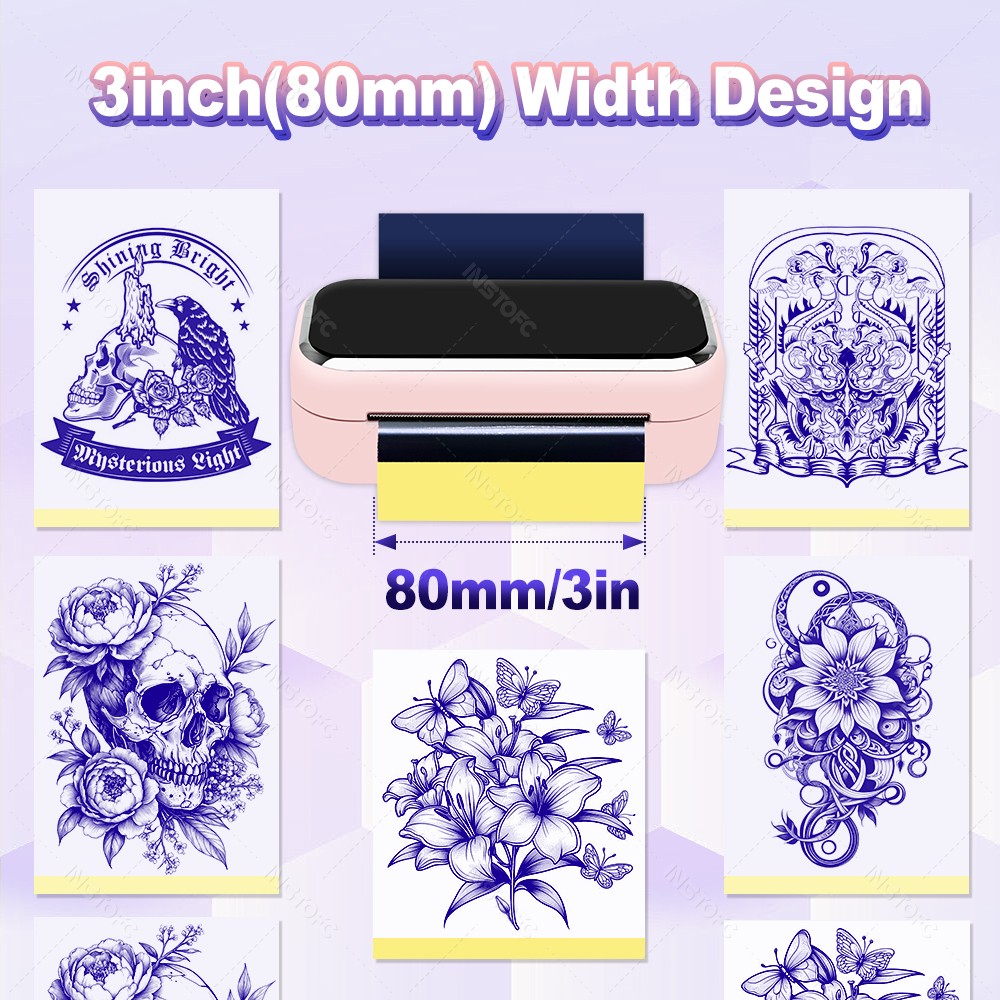 طابعة استنسل الوشم الصغيرة AIM - مراجعة Ink Blotter Paper وسعره
